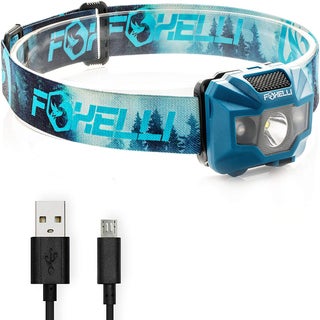 Foxelli USB充电头灯手电筒